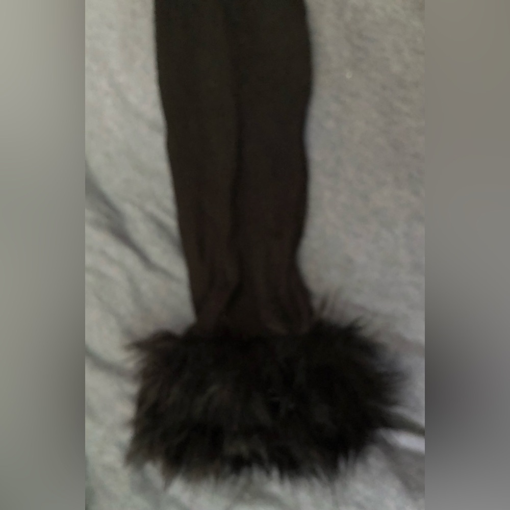 Sweetlove Sweater with Black/Faux-Fur Poodle-Bob Detailing Women’s sz L NEW - Picture 3 of 5